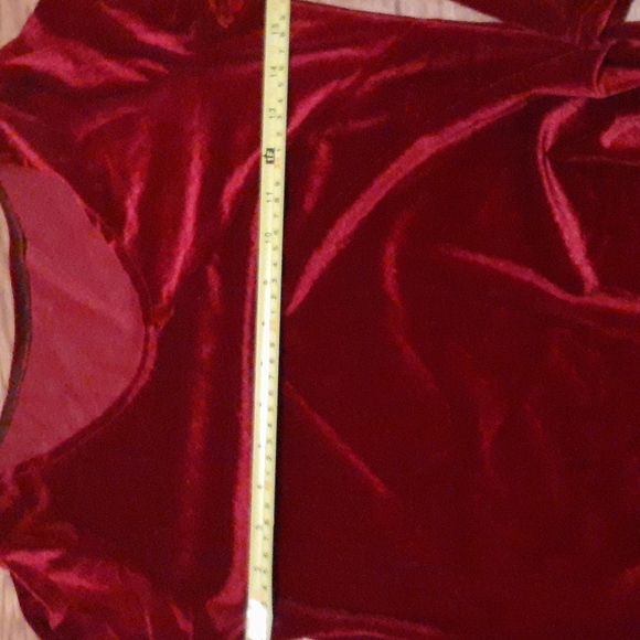 4/$20 Crushed red velvet dress - Picture 4 of 8